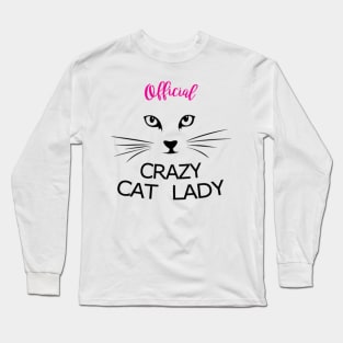 Official crazy cat lady Long Sleeve T-Shirt